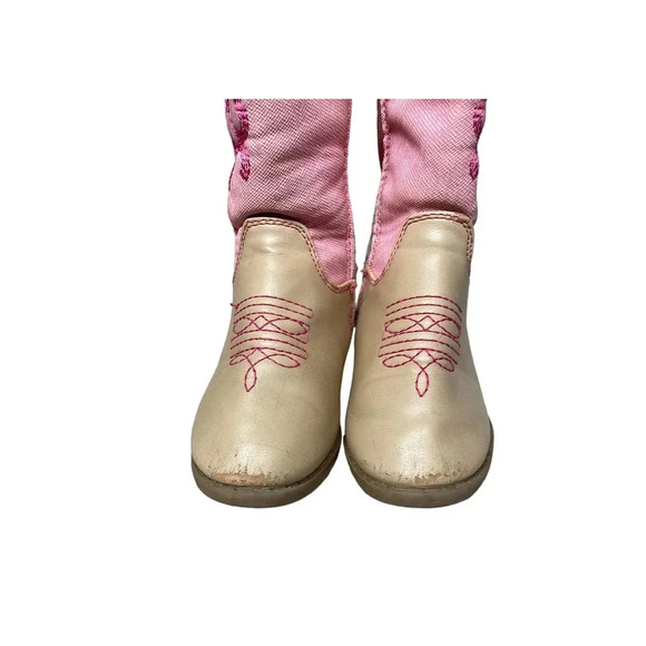 Bebe Girl's Pink Cowboy/Western Boots Size 8 - Picture 4 of 12